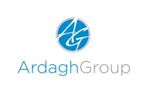 Modern Ardagh Group logo showcasing innovative packaging design in blue and gray colors.
