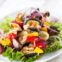 Grilled Vegetable Salad With Mixed Pickle Dressing